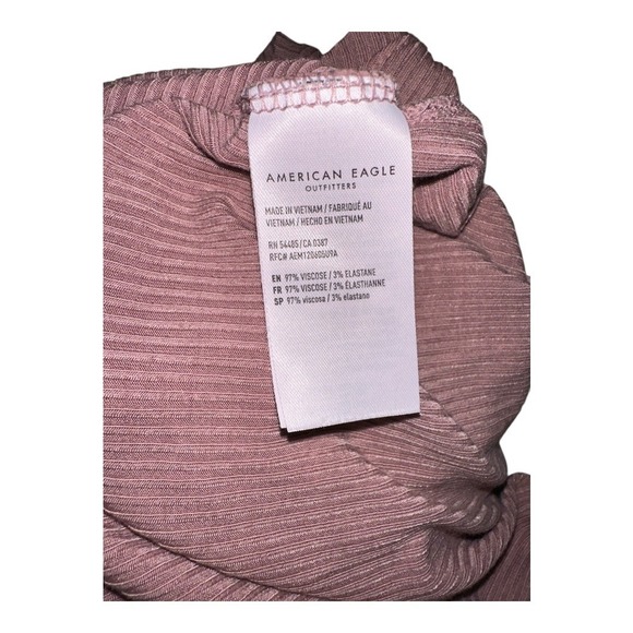 American Eagle Mauve Soft & Sexy Ribbed Swing Tank, Medium - Picture 8 of 8